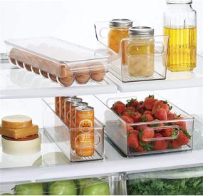 img 3 attached to 🥦 Efficient Fridge Plastic Storage Organizer: iDesign 72530 Bin with Handles, Clear Container for Food, Drinks, Produce, Pantry, BPA-Free (5.5"x 11.25" x 5")