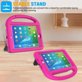 img 2 attached to SUPLIK iPad Mini 1/2/3 for Kids: Shockproof Protective Cover with Handle Stand, Pink