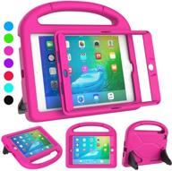 suplik ipad mini 1/2/3 for kids: shockproof protective cover with handle stand, pink logo