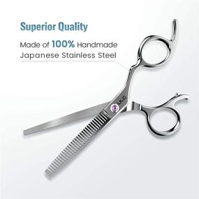 img 2 attached to 💇 ULG Hair Thinning Scissors - Professional Barber Shears for Precise Haircutting and Texturizing - 6.5 inch Japanese Stainless Steel Blades for Home Salon and Hairdressing