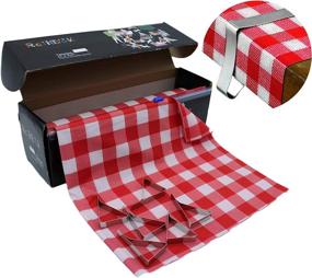 img 2 attached to 🍽️ HOMAID Checkered Disposable Tablecloths for Rectangular Tables