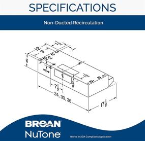 img 3 attached to 🔥 Broan-NuTone BUEZ030BL Экономичный вытяжной вентилятор UC 160 CFM, 30N, черный капот для плиты - 30 дюймов