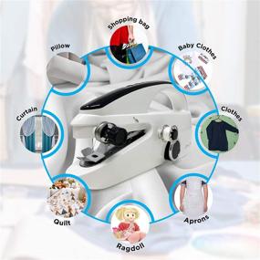 img 2 attached to 🧵 Portable Handheld Sewing Machine with USB Cable, Bobbins, Threader, Spindle, and Replacement Needle - Easy-to-Use, Travel-Friendly, Durable ABS Construction - Amazing Creations