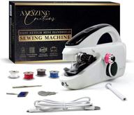 🧵 portable handheld sewing machine with usb cable, bobbins, threader, spindle, and replacement needle - easy-to-use, travel-friendly, durable abs construction - amazing creations logo
