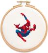spider man counted cross stitch colors logo