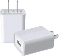 🔌 fobsunland usb wall charger - 5v 2.1a ac power adapter for iphone, ipad, samsung, tablet, kindle & more (white 2 pack) logo