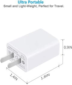 img 3 attached to 🔌 FOBSUNLAND USB Wall Charger - 5V 2.1A AC Power Adapter for iPhone, iPad, Samsung, Tablet, Kindle & More (White 2 Pack)