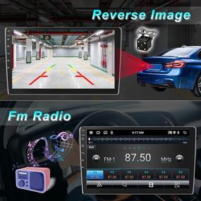 img 2 attached to 🚗 UNITOPSCI 10.1'' HD сенсорный экран с Android автомагнитолой со встроенной GPS навигацией, WiFi, зеркальным отображением, Bluetooth, приемником FM радио, SWC, 1G 32G, камерой заднего вида, автомобильным радио DVR и двойным USB - улучшенный SEO
