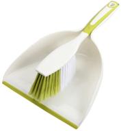 🧹 cqt mini dustpan and brush set - efficient pet hair cleaning tool kit for home, kitchen, office, and sofa - white (s003 yellow) logo