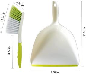 img 3 attached to 🧹 CQT Mini Dustpan and Brush Set - Efficient Pet Hair Cleaning Tool Kit for Home, Kitchen, Office, and Sofa - White (S003 Yellow)