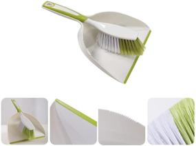 img 2 attached to 🧹 CQT Mini Dustpan and Brush Set - Efficient Pet Hair Cleaning Tool Kit for Home, Kitchen, Office, and Sofa - White (S003 Yellow)