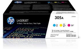 img 4 attached to 🖨️ Набор картриджей HP 305A тонер-картриджи для принтера LaserJet Pro Color M451/M475/M375nw: голубой (циан), желтый и пурпурный
