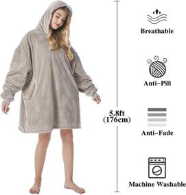img 3 attached to 🧥 Felicigeely Blanket Sweatshirt: The Ultimate Oversized Fleecehug Hoodie for Maximum Comfort and Style