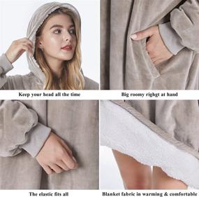 img 2 attached to 🧥 Felicigeely Blanket Sweatshirt: The Ultimate Oversized Fleecehug Hoodie for Maximum Comfort and Style