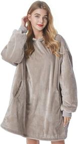 img 4 attached to 🧥 Felicigeely Blanket Sweatshirt: The Ultimate Oversized Fleecehug Hoodie for Maximum Comfort and Style