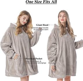 img 1 attached to 🧥 Felicigeely Blanket Sweatshirt: The Ultimate Oversized Fleecehug Hoodie for Maximum Comfort and Style
