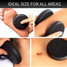 img 1 attached to Premium Basalt Massage Stones: 8 Extra Large Hot Rock Massage Rocks, 3.15" Inch Round - Essential Spa Massage Supplies