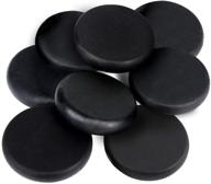 premium basalt massage stones: 8 extra large hot rock massage rocks, 3.15" inch round - essential spa massage supplies logo