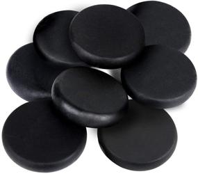 img 4 attached to Premium Basalt Massage Stones: 8 Extra Large Hot Rock Massage Rocks, 3.15" Inch Round - Essential Spa Massage Supplies