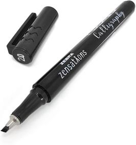 img 2 attached to 🖊️ Zebra Zensations Calligraphy Pens - Complete Set of 3-1.0mm, 2.0mm, 3.0mm Tips - Black Ink