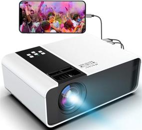 img 4 attached to 🎥 Jimwey Mini Portable Movie Projector 1080P-Supported - Full HD Outdoor Video Projector, 50000 Hrs LED Lamp Life, Compatible with TV Stick, PS4, HDMI, USB, AV for Home Cinema [2021 Upgraded]