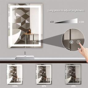 img 1 attached to 🪞 TETOTE 36x28 Bathroom LED Mirror - Bedroom Vanity Makeup Mirror, Dimmable, Anti-Fog, Wall Mounted - Perfect for Birthday, Housewarming, Wedding Gifts
