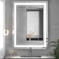 🪞 tetote 36x28 bathroom led mirror - bedroom vanity makeup mirror, dimmable, anti-fog, wall mounted - perfect for birthday, housewarming, wedding gifts logo