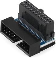 dgzzi usb 3.0 90 degree adapter: black male to female l turn right angle power adapter board for motherboard up angled logo