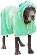 🐾 boxdog microfiber dog towel with monster hoodie: soft and absorbent dog bathrobe логотип