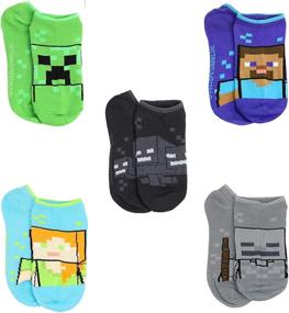 img 4 attached to 🧦 Minecraft Boys Low Cut Socks - 6 Pair Pack