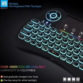 img 3 attached to 🔍 Mini Wireless Keyboard with Touchpad & Backlit, Rechargeable Handheld Remote for PC, Raspberry Pi, Android TV Box, KODI, Windows 7/8/10