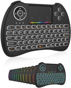 img 4 attached to 🔍 Mini Wireless Keyboard with Touchpad & Backlit, Rechargeable Handheld Remote for PC, Raspberry Pi, Android TV Box, KODI, Windows 7/8/10