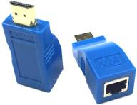 🔌 h-come hdmi ethernet network extender adapter over rj45 cat5-e cat6 cable - диапазон до 100 футов (передатчик + приемник, 1 порт rj45) логотип