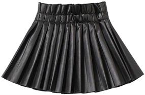 img 4 attached to Pleated Leather Skirts for Girls - WeLaken Clothing Outfits