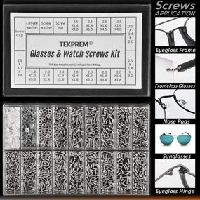 img 2 attached to TEKPREM Eyeglass Repair Tools Kit: Complete 👓 Set for Glasses, Sunglasses Repair and Nose Piece Replacement