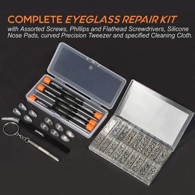 img 3 attached to TEKPREM Eyeglass Repair Tools Kit: Complete 👓 Set for Glasses, Sunglasses Repair and Nose Piece Replacement
