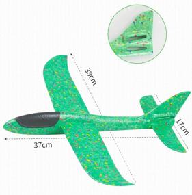 img 3 attached to Huture Airplane Throw Aeroplane Aircraft Toy for Novelty & Gag