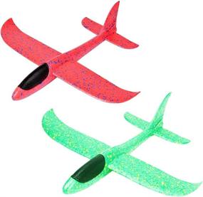 img 4 attached to Huture Airplane Throw Aeroplane Aircraft Toy for Novelty & Gag