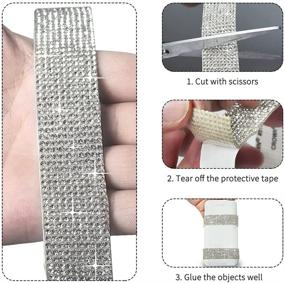 img 1 attached to Sparkle & Shine with 6 Yards of Self-Adhesive Crystal Rhinestone Diamond Ribbon Stickers - Perfect for DIY Events, Arts & Crafts, Phone Decorations (Silver, 2 Rolls)