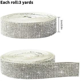 img 3 attached to Sparkle & Shine with 6 Yards of Self-Adhesive Crystal Rhinestone Diamond Ribbon Stickers - Perfect for DIY Events, Arts & Crafts, Phone Decorations (Silver, 2 Rolls)