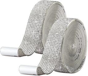 img 4 attached to Sparkle & Shine with 6 Yards of Self-Adhesive Crystal Rhinestone Diamond Ribbon Stickers - Perfect for DIY Events, Arts & Crafts, Phone Decorations (Silver, 2 Rolls)