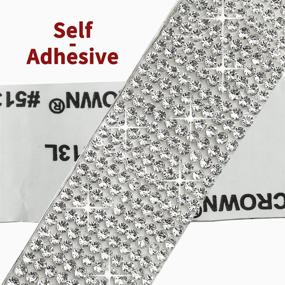 img 2 attached to Sparkle & Shine with 6 Yards of Self-Adhesive Crystal Rhinestone Diamond Ribbon Stickers - Perfect for DIY Events, Arts & Crafts, Phone Decorations (Silver, 2 Rolls)