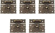 🔒 enhance your vintage jewelry box with my mironey antique bronze wooden box lock buckle set - pack of 5 логотип