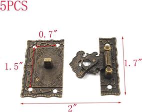 img 2 attached to 🔒 Enhance Your Vintage Jewelry Box with MY MIRONEY Antique Bronze Wooden Box Lock Buckle Set - Pack of 5