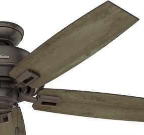 img 2 attached to 🌀 Hunter Donegan 52-Inch Indoor/Outdoor Ceiling Fan - White with Pull Chain Control