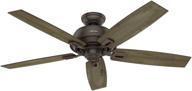 🌀 hunter donegan 52-inch indoor/outdoor ceiling fan - white with pull chain control логотип