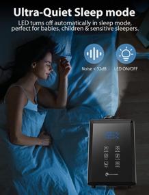 img 2 attached to Elechomes UC5501 Humidifier: Powerful 6L Warm and Cool Mist for 🏢 Large Rooms with Remote Control, Customized Humidity and LED Touch Display - Black