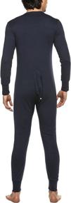 img 1 attached to 👔 Hotouch Men's Thermal Union Suit: Stylish Button Down Pajamas for Ultimate Comfort (S-XXL)