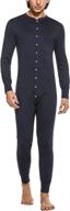 👔 hotouch men's thermal union suit: stylish button down pajamas for ultimate comfort (s-xxl) logo