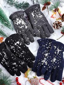 img 1 attached to Fleece Gloves Winter Outdoor Activities